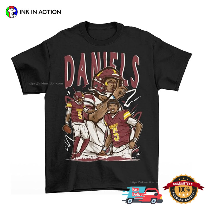 Jayden Daniels Washington Football Animation T-shirt Jayden Daniels Washington Football Animation T-shirt
