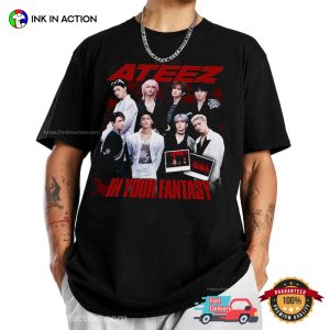 K-pop Ateez In Your Fantasy 2025 World Tour T-shirt