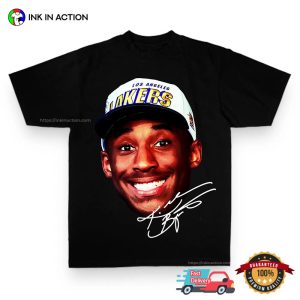 Kobe Bryant Smiley Face Funny Kobe Lakers Signature T shirt 2