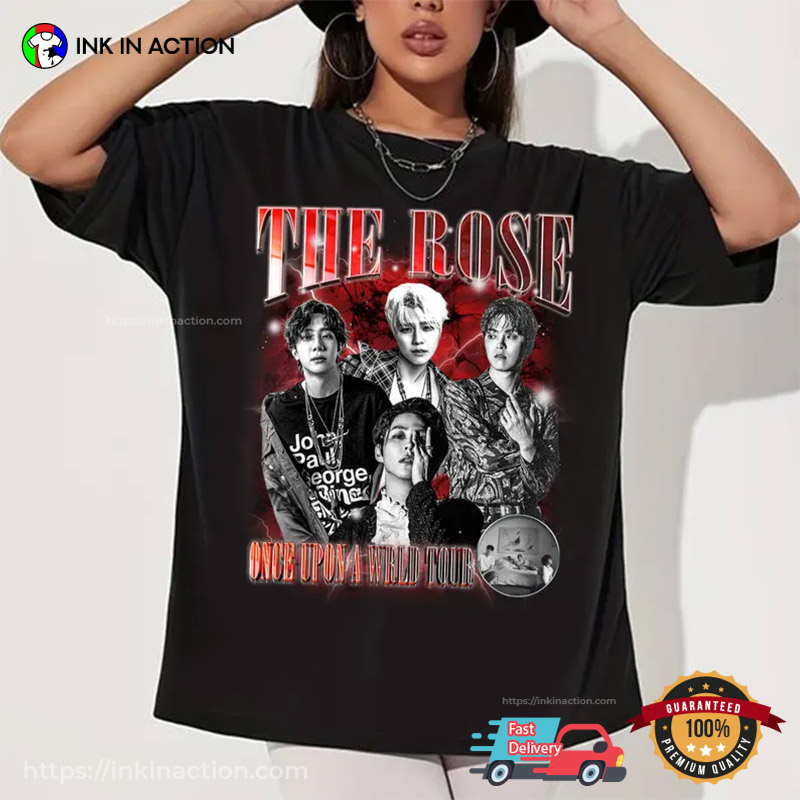 Kpop The Rose Once World Tour 2025 Music T-shirt Kpop The Rose Once World Tour 2025 Music T-shirt