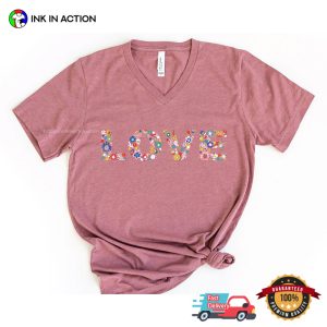 LOVE Floral Flower Comfort Colors T shirt 1