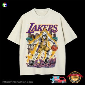 Lakers Kobe Bryant Skeleton Dead Threads Comfort Colors T shirt 2