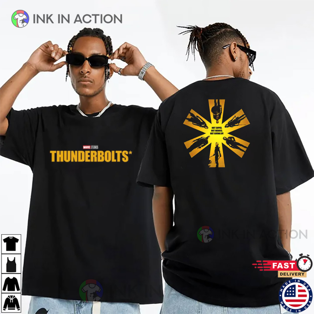 Marvel Studio Thunderbolts Antihero 2 Sided Shirt Marvel Studio Thunderbolts Antihero 2 Sided Shirt