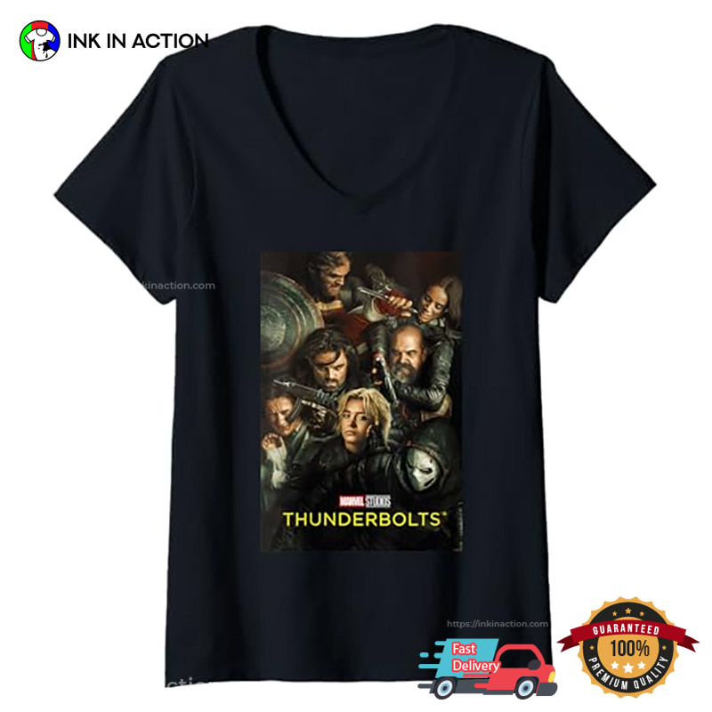 Marvel Studios Thunderbolts Movie Poster Shirt Marvel Studios Thunderbolts Movie Poster Shirt
