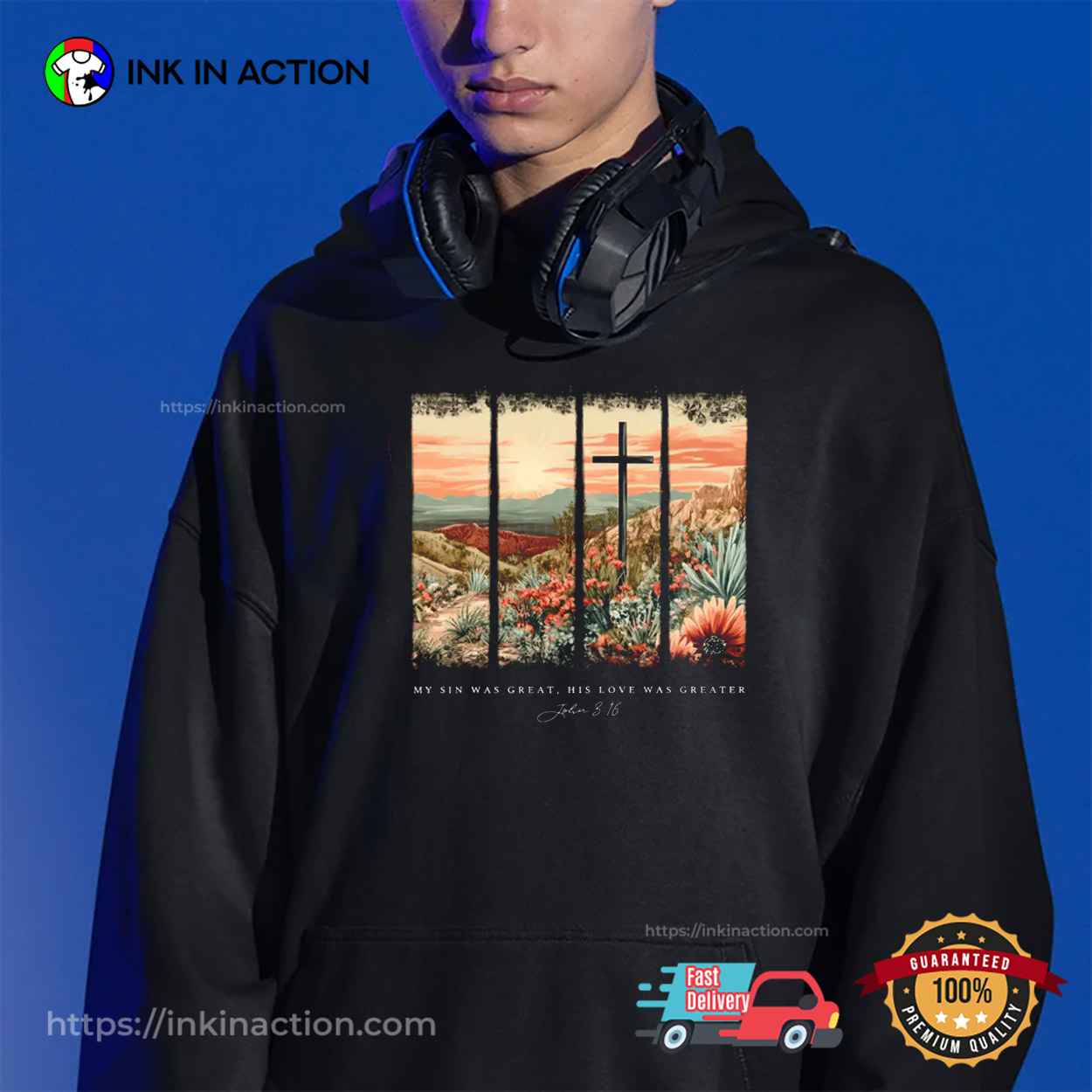 My Sin Was Great, His Love Was Greater Bible Verse Tee My Sin Was Great, His Love Was Greater Bible Verse Tee