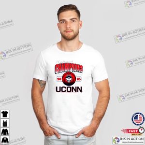 NCAA National Champions 2025 UCONN Huskies Basketball T shirt 3