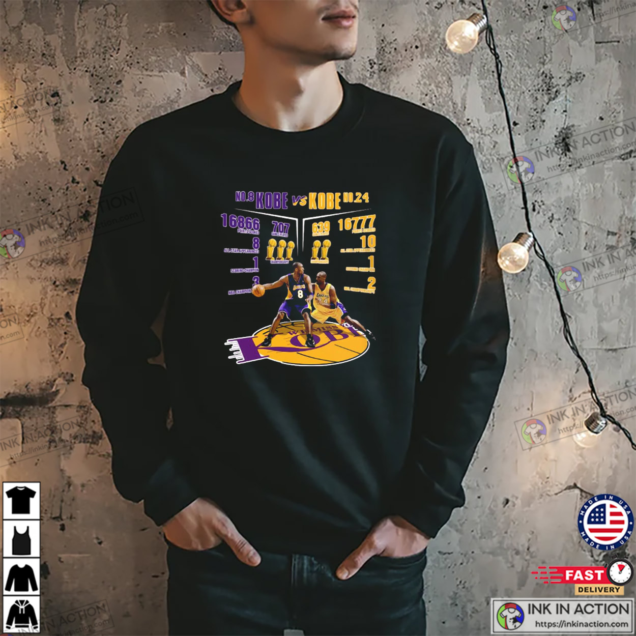 No 8 Kobe Vs No 24 Kobe, Kobe Bryant Mamba Day T-shirt