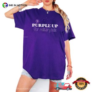 PURPLE UP FOR MILITARY KIDS April 15 T-shirt