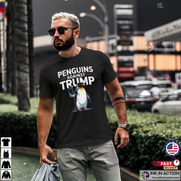 Penguin Resist Penguins Against Trump Funny T-shirt
