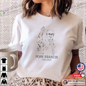 Pope Francis Vatican Catholic Memorial 1936-2025 T-shirt