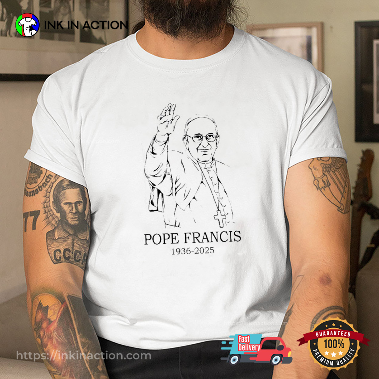 Pope Francis Vatican Catholic Memorial 1936-2025 T-shirt Pope Francis Vatican Catholic Memorial 1936-2025 T-shirt