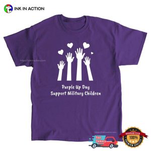 Purple Up Day Support Military Children Unisex T-shirt