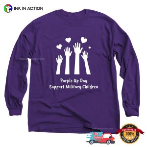 Purple Up Day Support Military Children Unisex T shirt 3