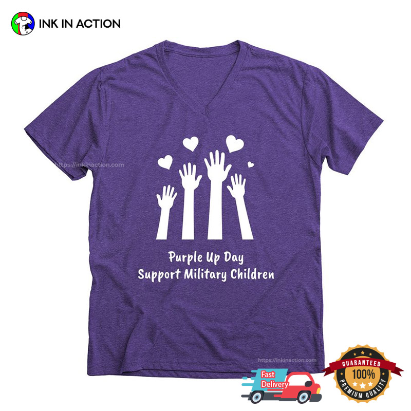Purple Up Day Support Military Children Unisex T-shirt Purple Up Day Support Military Children Unisex T-shirt