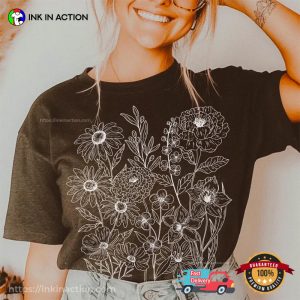 Retro Wildflower Bouquet Love Tree Day Comfort Colors Tee Retro Wildflower Bouquet Love Tree Day Comfort Colors Tee
