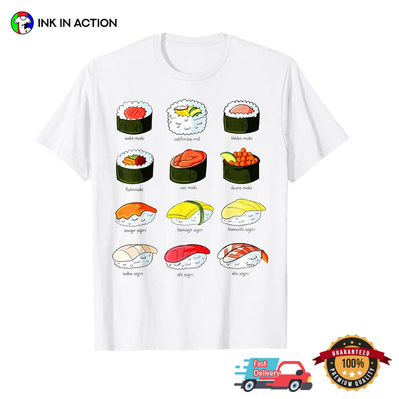 Sushi Types Basic T-shirt Sushi Types Basic T-shirt