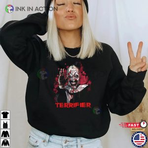 Terrifier 2 Bloody Clown Art Horror Movie T shirt 3