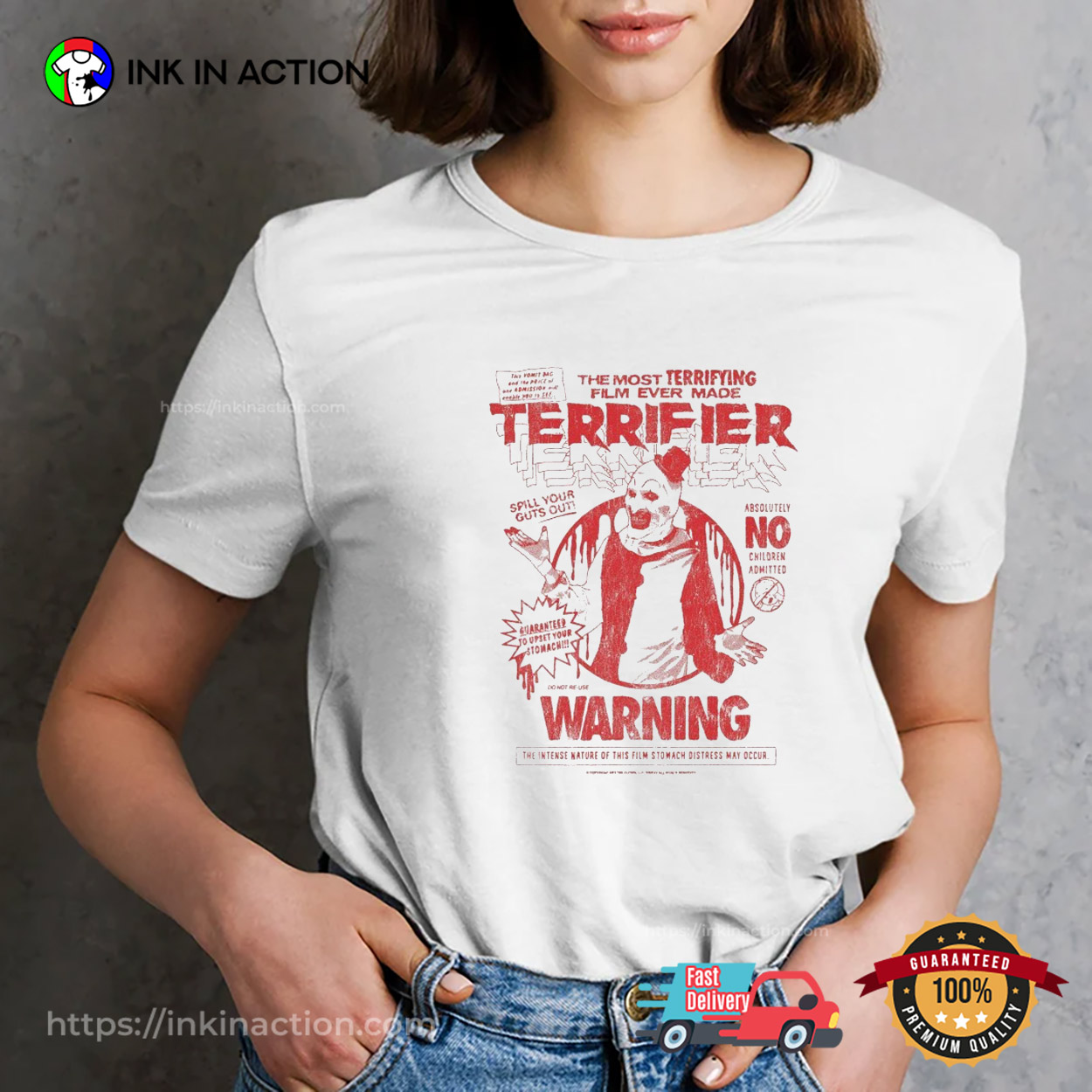 Terrifier Warning The Most Terrifying Film Ever Made T-shirt