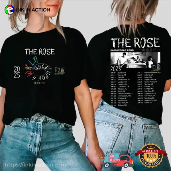 The Rose Once Upon AWRLD World Tour 2025 Dates 2-sided T-shirt