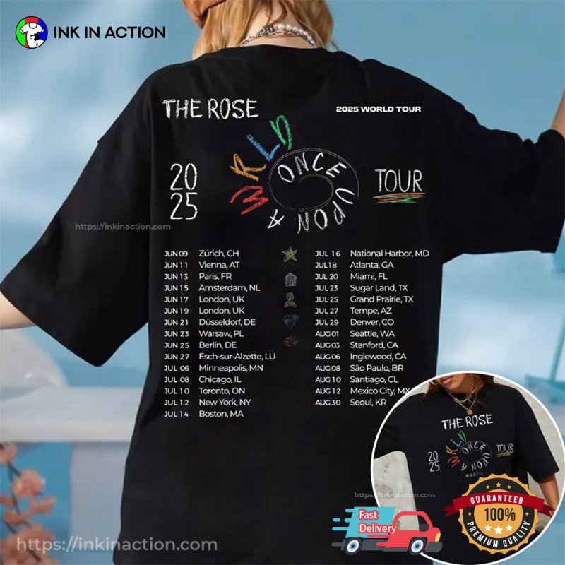 The Rose Once Upon AWRLD World Tour 2025 K-pop Fan T-shirt The Rose Once Upon AWRLD World Tour 2025 K-pop Fan T-shirt