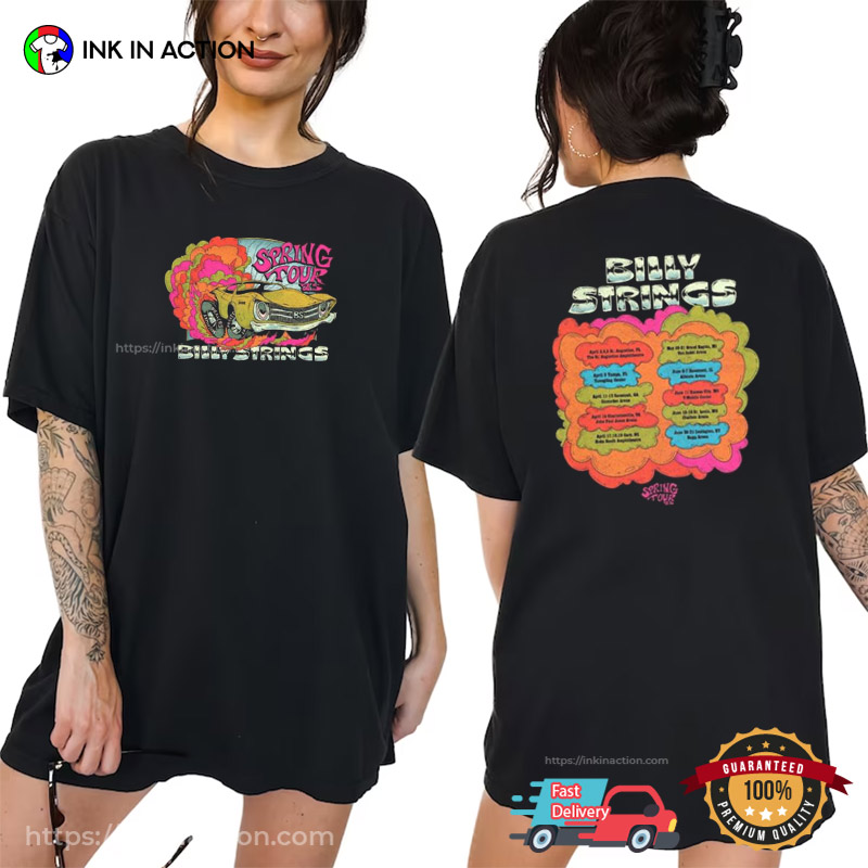 Vintage Billy Strings Spring Tour 2025 Schedules 2 Sided T-shirt Vintage Billy Strings Spring Tour 2025 Schedules 2 Sided T-shirt