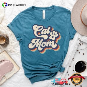 cat mom 90s Retro Comfort Colors T shirt 3