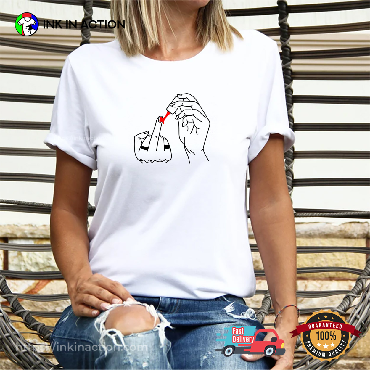 Nail Polish Stylish Feminist T-shirt Nail Polish Stylish Feminist T-shirt