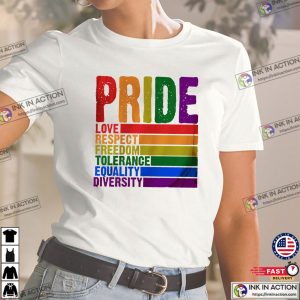 2025 LGBT month of pride Rainbow Colors T shirt 3