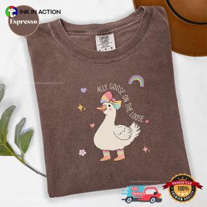 Ally Goose on the Loose Pride Ally Comfort Colors T shirt 2