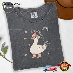 Ally Goose on the Loose Pride Ally Comfort Colors T shirt 3