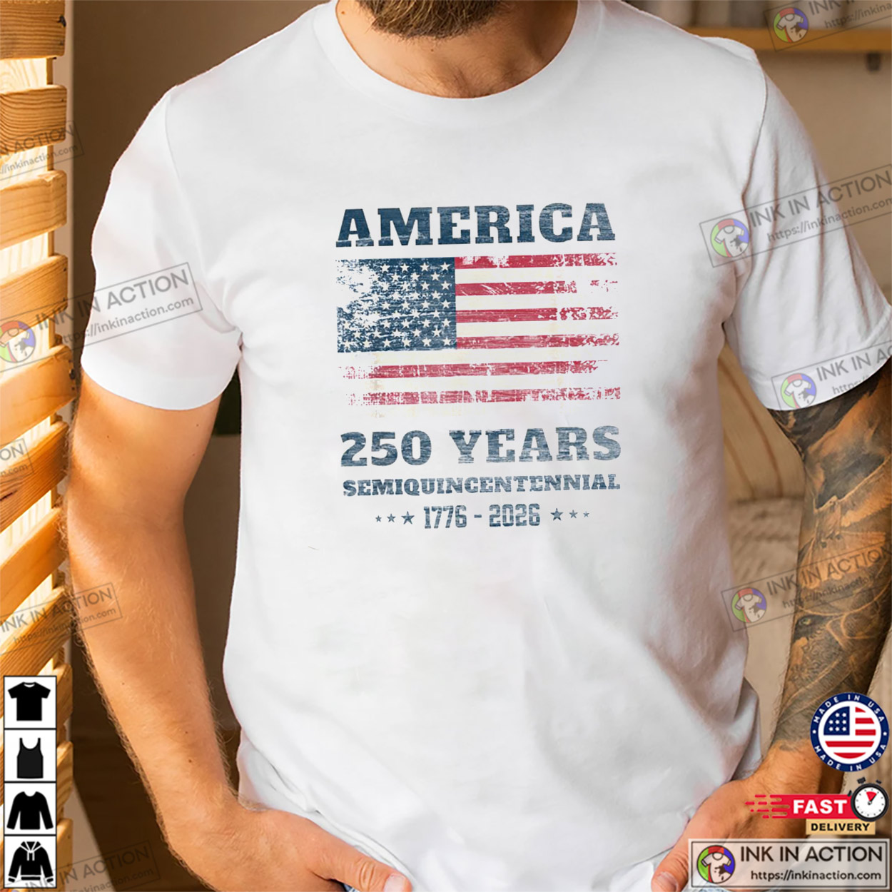 America 250 Years Anniversary USA Flag Shirt America 250 Years Anniversary USA Flag Shirt