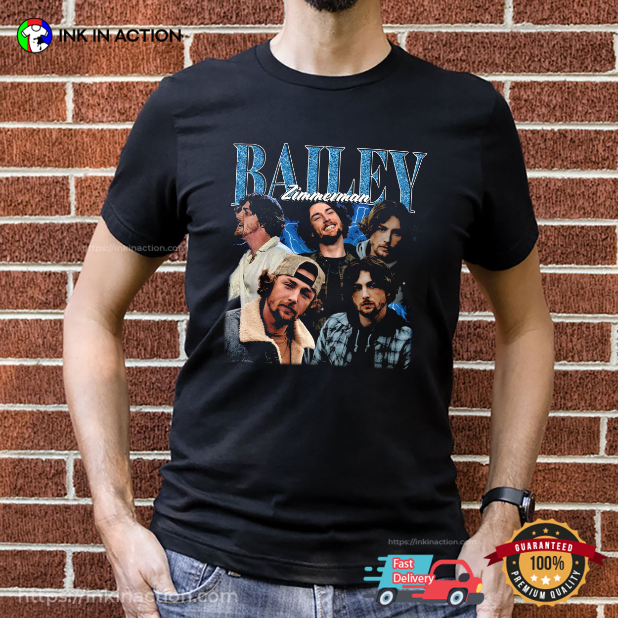 Bailey Zimmerman Collage 90s Graphic T-shirt Bailey Zimmerman Collage 90s Graphic T-shirt