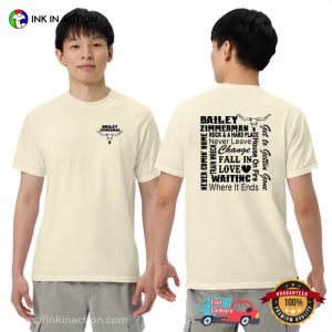 Bailey Zimmerman Hits Country Music 2-sided T-shirt