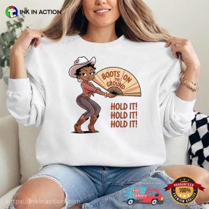 Boots On The Ground Hold It Cartoon Cowgirl Comfort Colors T shirt 2
