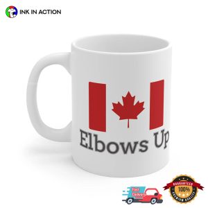 Canadian Elbows Up Canada Pride Ceramic Mug 3