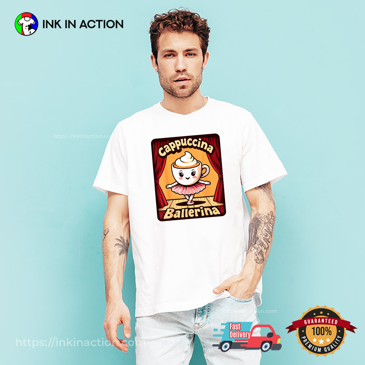 Cappuccina Ballerina Funny Cappuccino Coffee Dance T-shirt Cappuccina Ballerina Funny Cappuccino Coffee Dance T-shirt