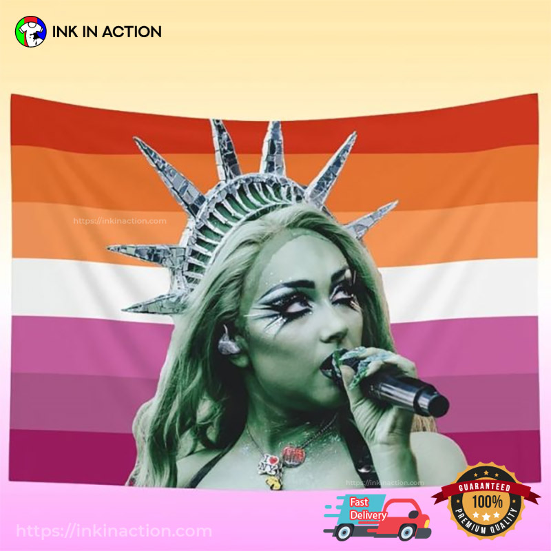 Chappell Roan Statue of Liberty LGBT Pride Flag