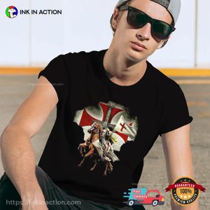 Crusader Christian Knight Medieval Fantasy T shirt 3
