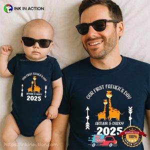 Custom Matching Our First Father’s Day 2025 T-shirt