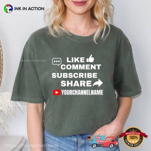 Custom YouTube Channel Social Media Comfort Colors T-shirt