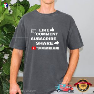 Custom YouTube Channel Social Media Comfort Colors T-shirt