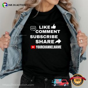 Custom YouTube Channel Social Media Comfort Colors T shirt 3