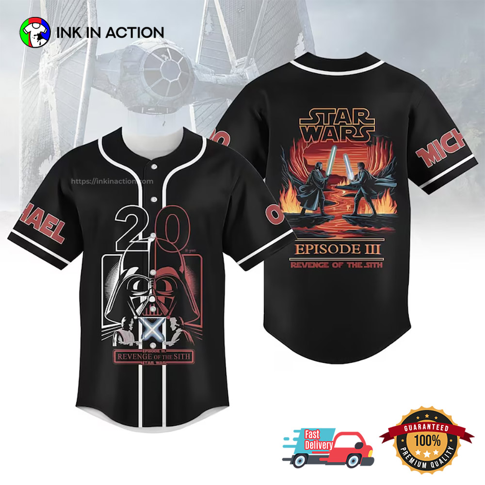 Customize Revenge Of The Sith 20th Anniversary Baseball Jersey Customize Revenge Of The Sith 20th Anniversary Baseball Jersey