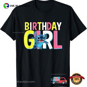 Disney Lilo & Stitch Birthday Girl Cute Stitch T-shirt