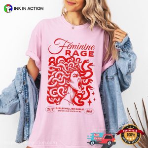 Feminine Rage Medusa Greek Mythology Comfort Colors T-shirt