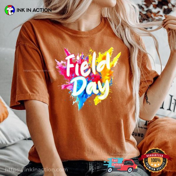 Field Day Fun Day Colorful Comfort Colors T-shirt