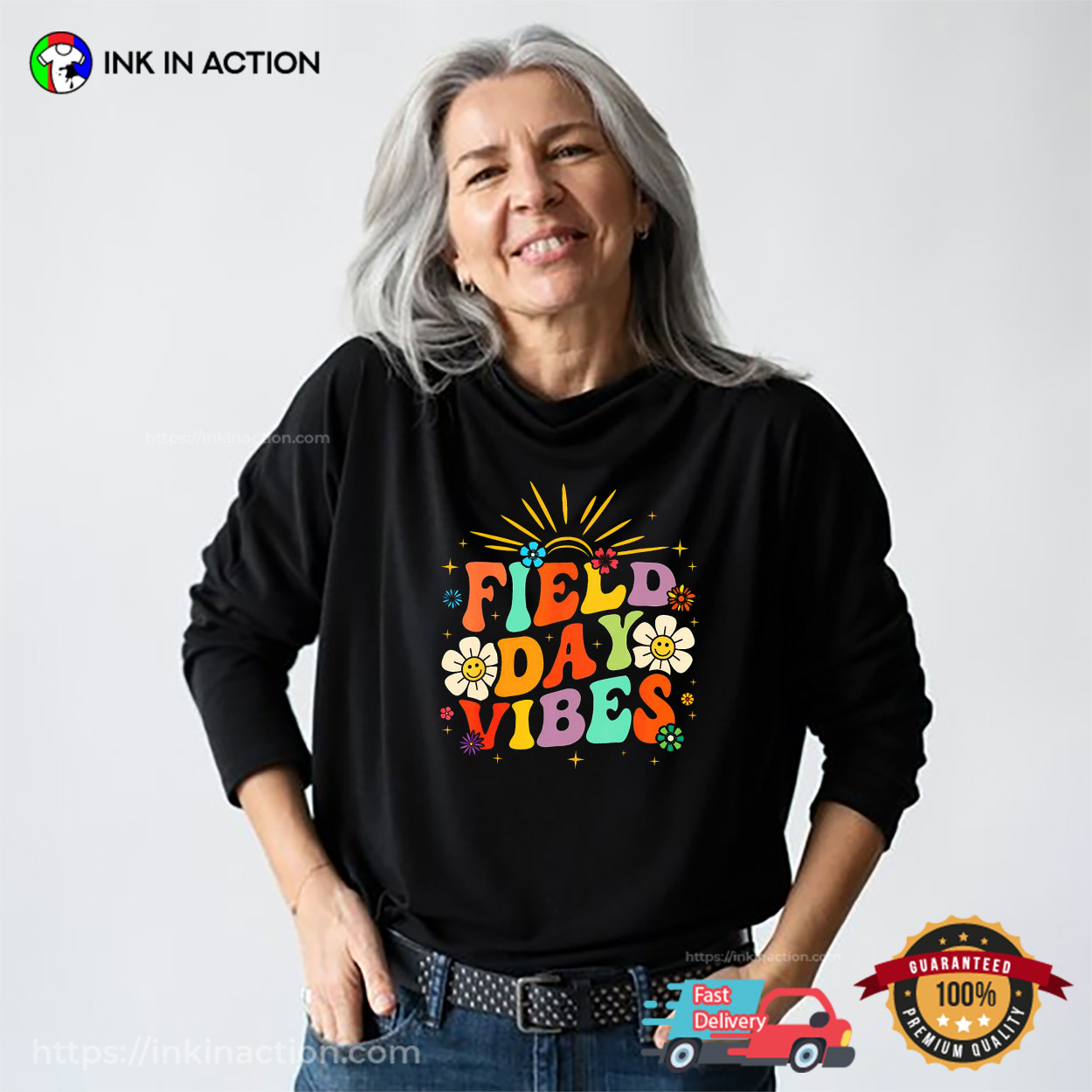 Field Day Vibes Groovy Teacher T-shirt Field Day Vibes Groovy Teacher T-shirt