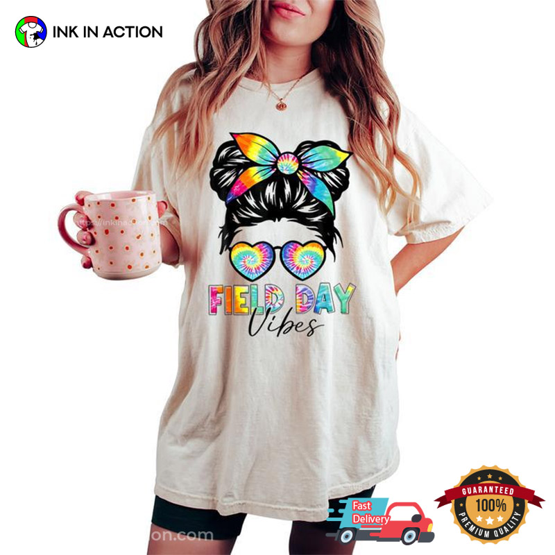 Field Day Vibes Hippie Girl Comfort Colors T-shirt Field Day Vibes Hippie Girl Comfort Colors T-shirt