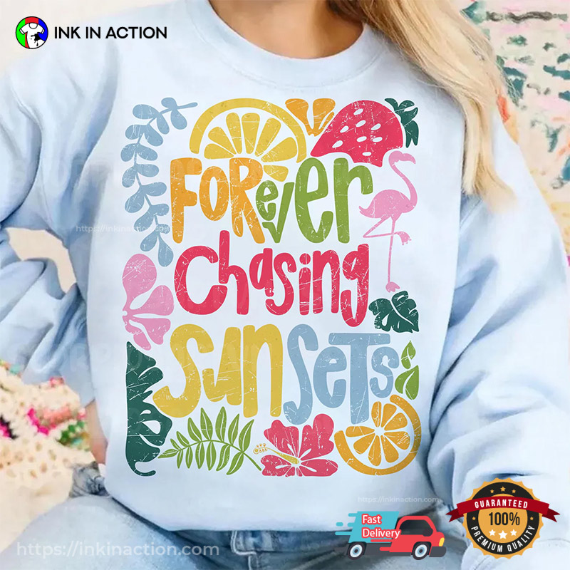 Forever Chasing Sunsets Boho Foral Shirt