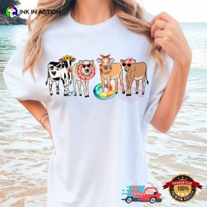 Funny Cow Beach Party Summer Vibes Shirt
